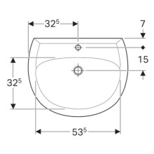 Раковина 65х51 см Geberit Renova 223065000