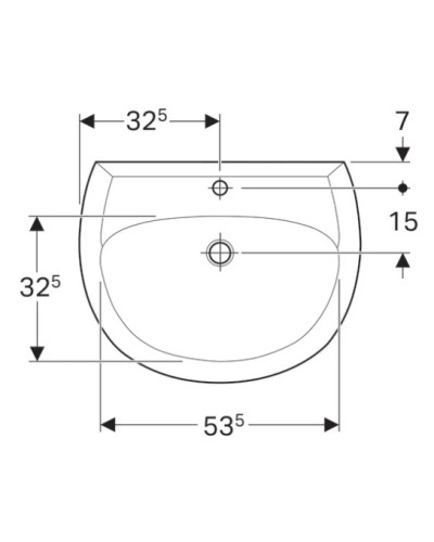 Раковина 65х51 см Geberit Renova 223065000