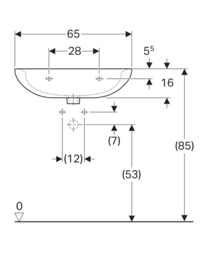 Раковина 65х51 см Geberit Renova 223065000