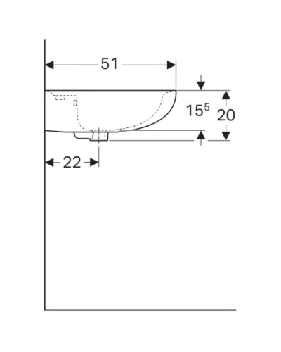 Раковина 65х51 см Geberit Renova 223065000