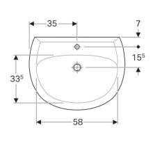 Раковина 70х53 см Geberit Renova 223070000