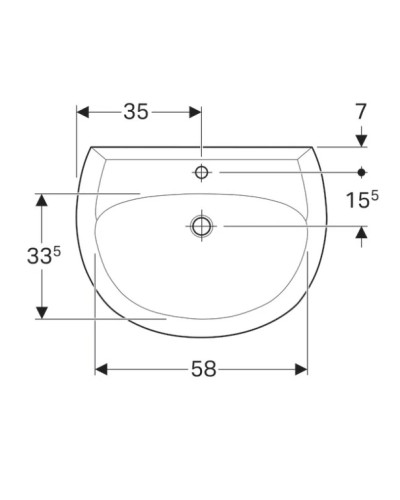 Раковина 70х53 см Geberit Renova 223070000