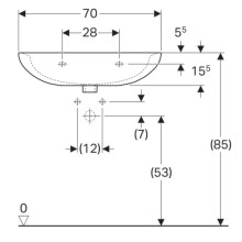 Раковина 70х53 см Geberit Renova 223070000