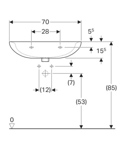 Раковина 70х53 см Geberit Renova 223070000