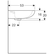 Раковина 70х53 см Geberit Renova 223070000