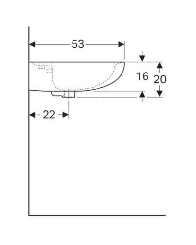 Раковина 70х53 см Geberit Renova 223070000