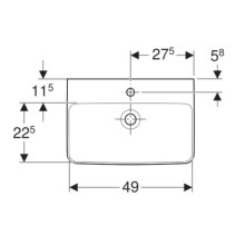Раковина 55х37 см Geberit Renova Compact 226155000