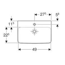 Раковина 55х37 см Geberit Renova Compact 226155000