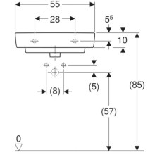 Раковина 55х37 см Geberit Renova Compact 226155000