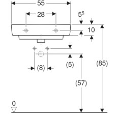 Раковина 55х37 см Geberit Renova Compact 226155000
