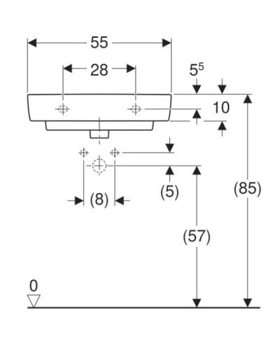 Раковина 55х37 см Geberit Renova Compact 226155000