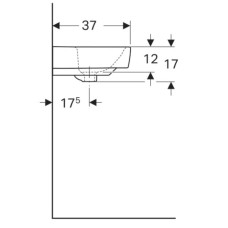 Раковина 55х37 см Geberit Renova Compact 226155000