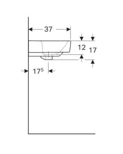 Раковина 55х37 см Geberit Renova Compact 226155000