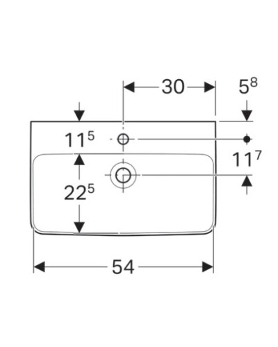 Раковина 60х37 см Geberit Renova Compact 226160000