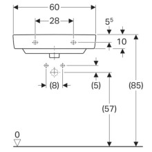 Раковина 60х37 см Geberit Renova Compact 226160000