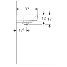 Раковина 60х37 см Geberit Renova Compact 226160000