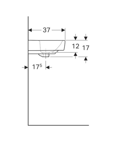 Раковина 60х37 см Geberit Renova Compact 226160000