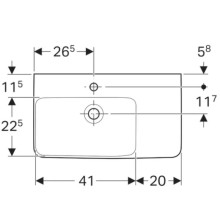 Раковина 65х37 см Geberit Renova Compact 226165000
