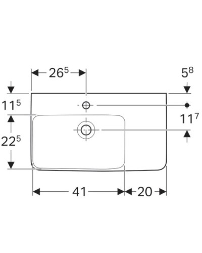 Раковина 65х37 см Geberit Renova Compact 226165000