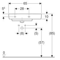 Раковина 65х37 см Geberit Renova Compact 226165000