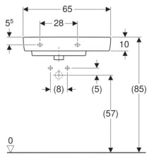 Раковина 65х37 см Geberit Renova Compact 226165000