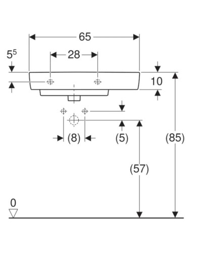 Раковина 65х37 см Geberit Renova Compact 226165000