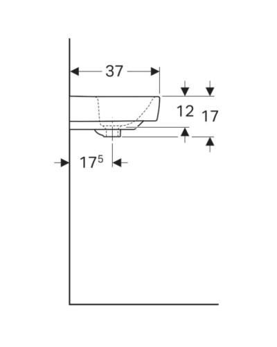 Раковина 65х37 см Geberit Renova Compact 226165000