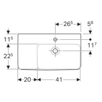 Раковина 65х37 см Geberit Renova Compact 226265000