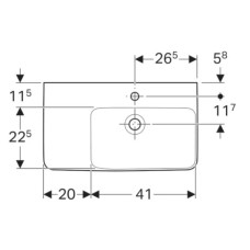 Раковина 65х37 см Geberit Renova Compact 226265000