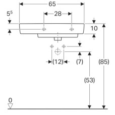 Раковина 65х37 см Geberit Renova Compact 226265000
