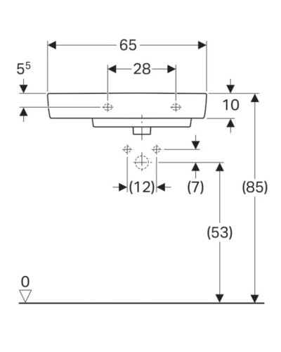 Раковина 65х37 см Geberit Renova Compact 226265000
