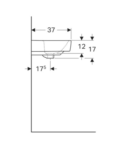 Раковина 65х37 см Geberit Renova Compact 226265000