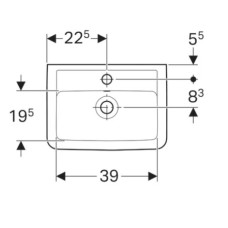 Раковина 45х32 см Geberit Renova Plan 272145000