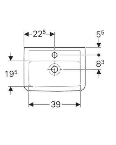 Раковина 45х32 см Geberit Renova Plan 272145000