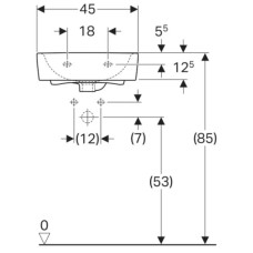 Раковина 45х32 см Geberit Renova Plan 272145000