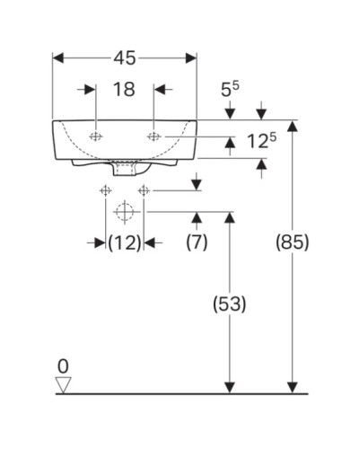 Раковина 45х32 см Geberit Renova Plan 272145000