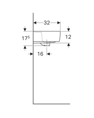Раковина 45х32 см Geberit Renova Plan 272145000