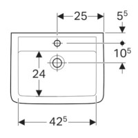 Раковина 50х38 см Geberit Renova Plan 272150000