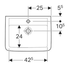 Раковина 50х38 см Geberit Renova Plan 272150000
