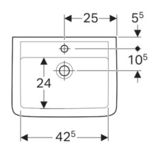 Раковина 50х38 см Geberit Renova Plan 272150000