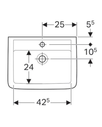 Раковина 50х38 см Geberit Renova Plan 272150000