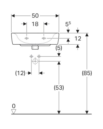 Раковина 50х38 см Geberit Renova Plan 272150000