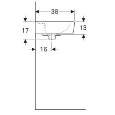 Раковина 50х38 см Geberit Renova Plan 272150000