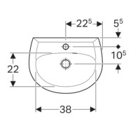 Раковина 45х34 см Geberit Renova 273045000