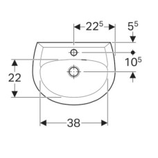 Раковина 45х34 см Geberit Renova 273045000