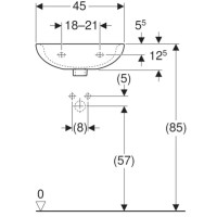 Раковина 45х34 см Geberit Renova 273045000