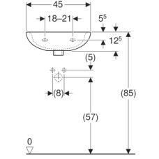 Раковина 45х34 см Geberit Renova 273045000