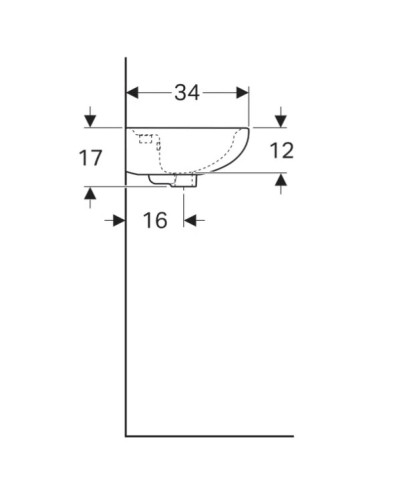 Раковина 45х34 см Geberit Renova 273045000