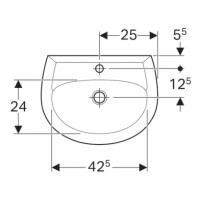 Раковина 50х38 см Geberit Renova 273050000