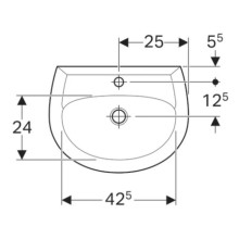 Раковина 50х38 см Geberit Renova 273050000